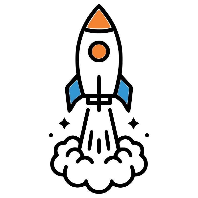 Comic spatial Rocket Launch