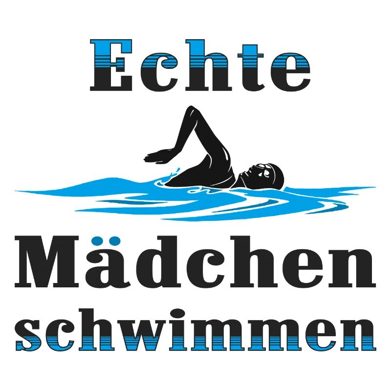 Echte Mädchen schwimmen