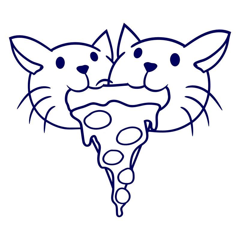 2 Chats Nourriture Salami Pizza Restauration rapide Hunger Team