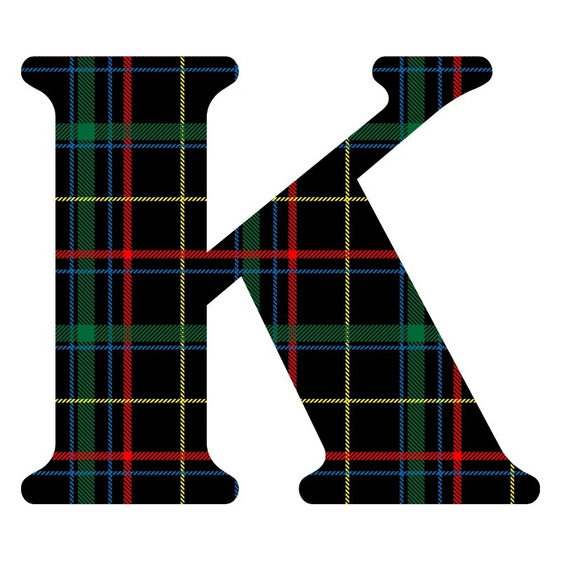 Monogram k scottish tartan