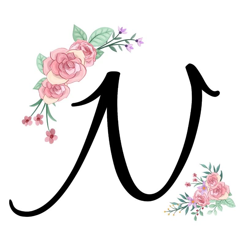Buchstabe n Blumen