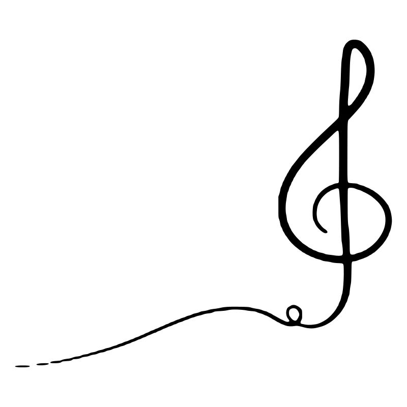 Illustration abstraite de clé de sol musique