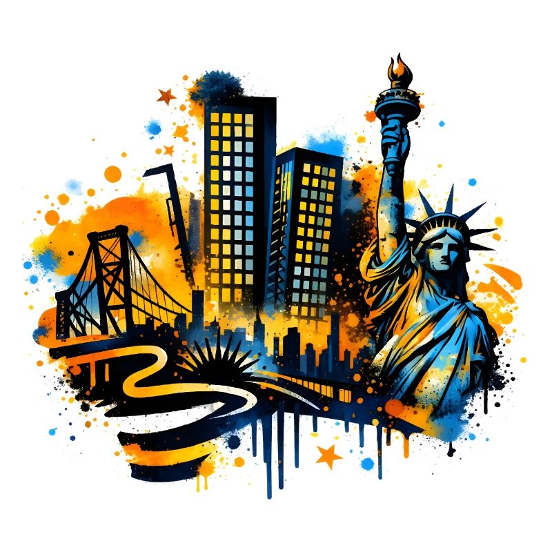 New York Skyline mit Freiheitsstatue