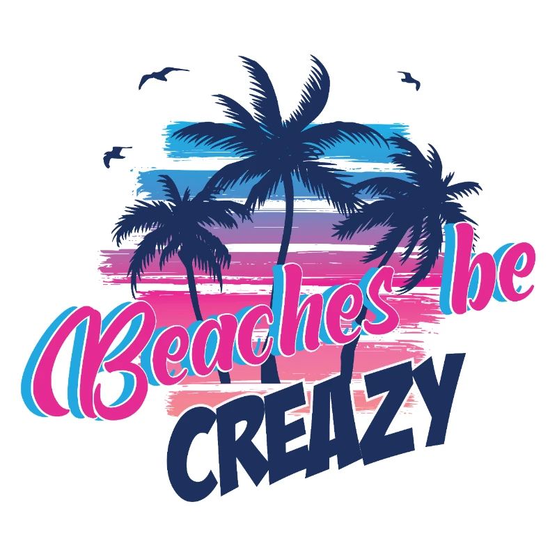 Beaches be Crazy Palm Neon Sunset