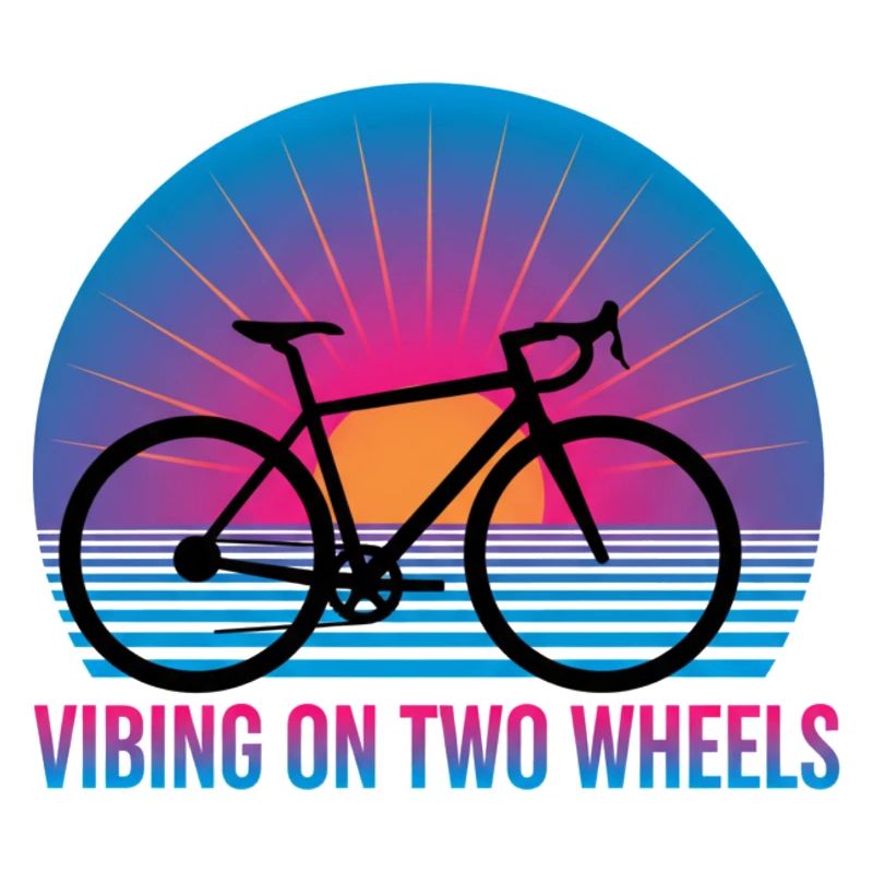 Vibing On Two Wheels Synthwave Road Bike