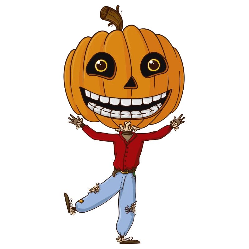 Comic citrouille d'Halloween épouvantail