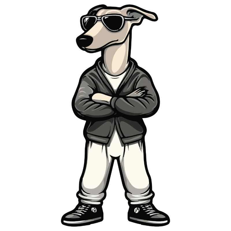 Greyhound Hund Comic