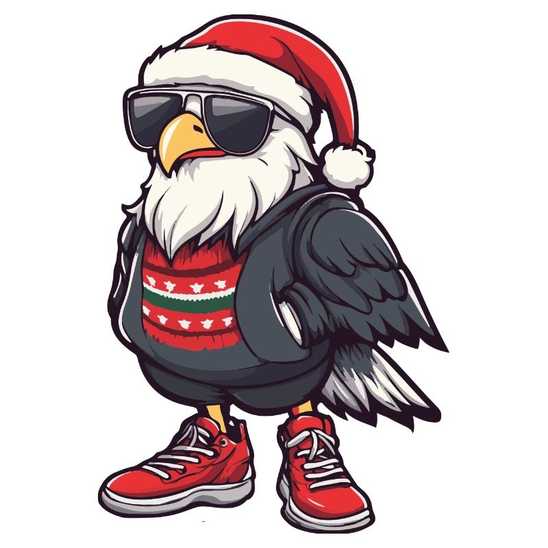 Aigle Noël Bande dessinée Cool