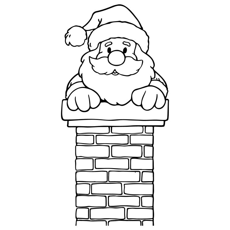 Cheminée du Père Noël Drôle