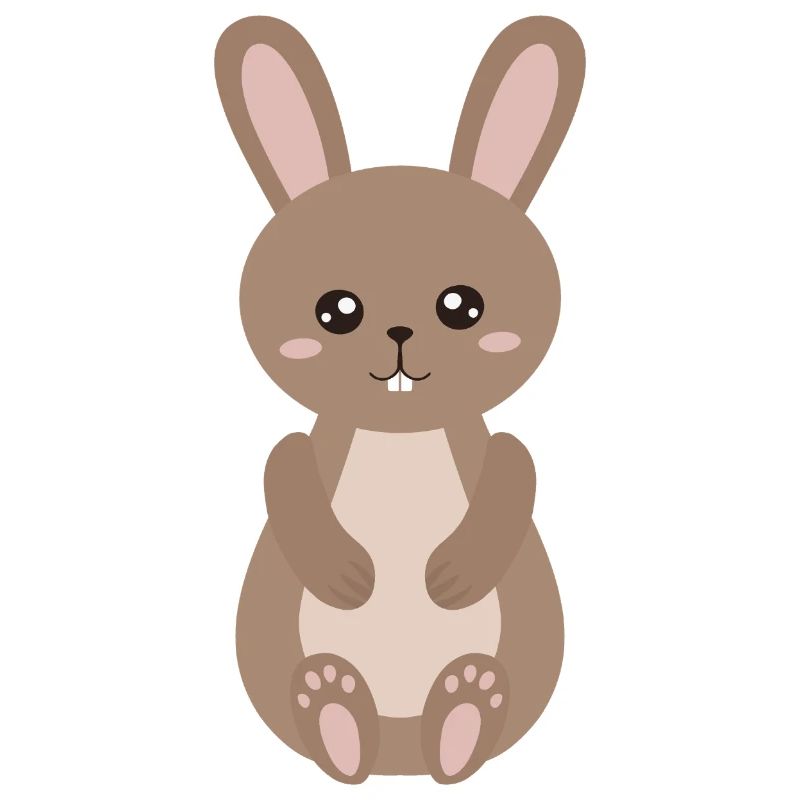 Charming Bunny Plush Illustration
