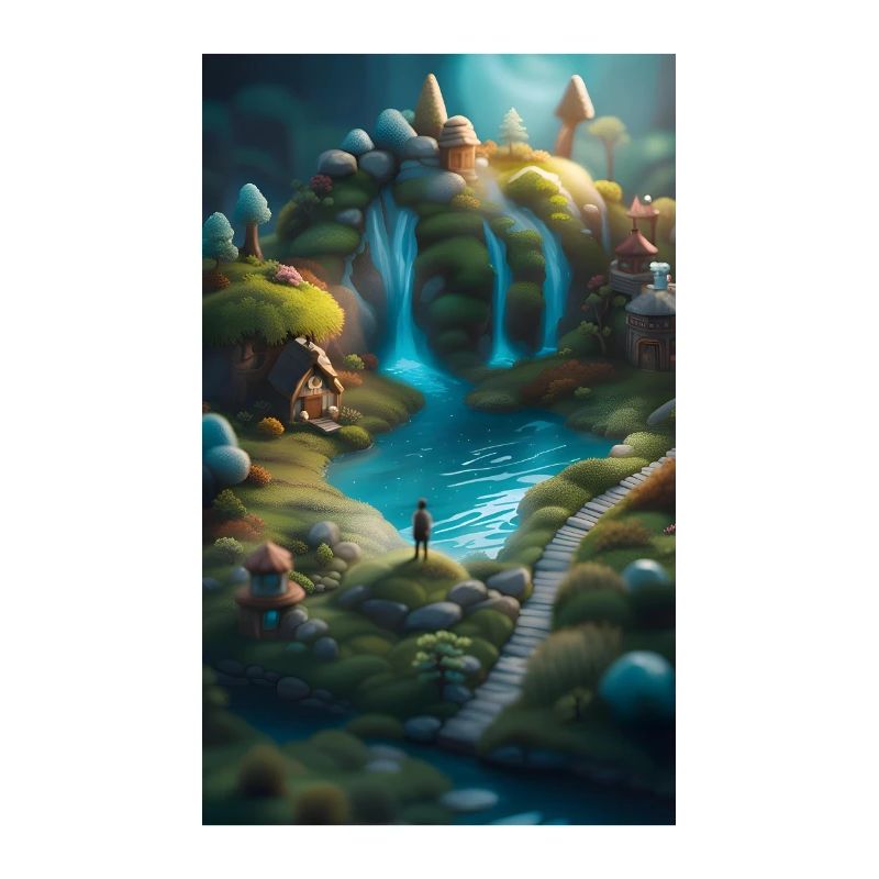 Monde miniature joyeux et mignon