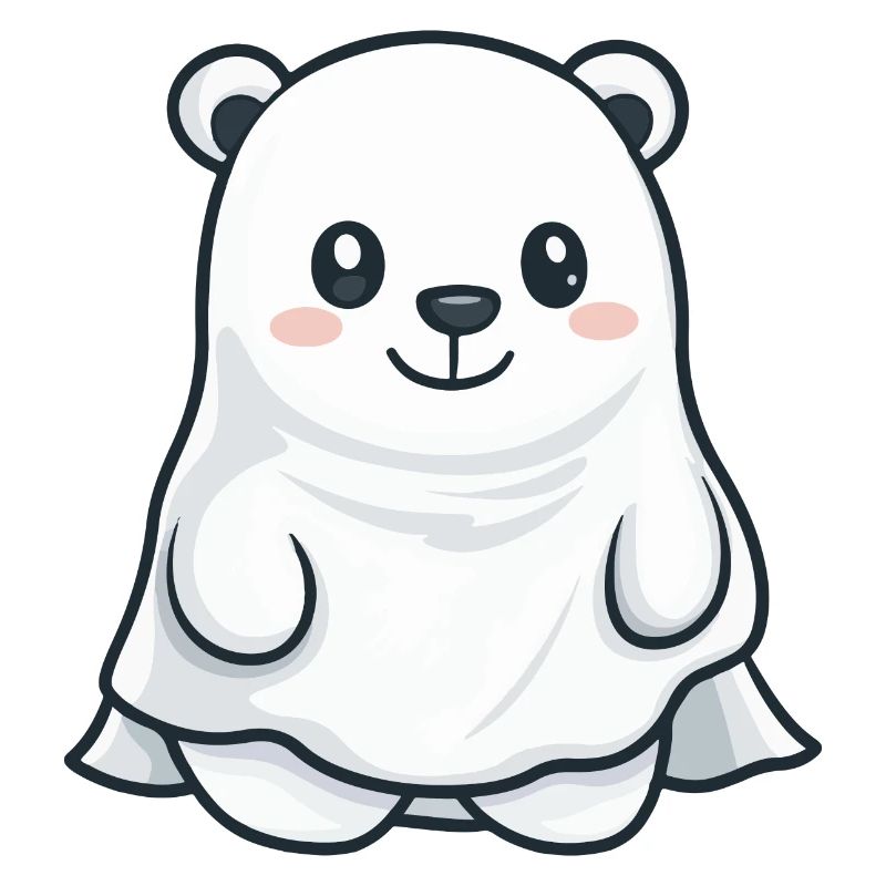 Eisbär Halloween Lustig Geist