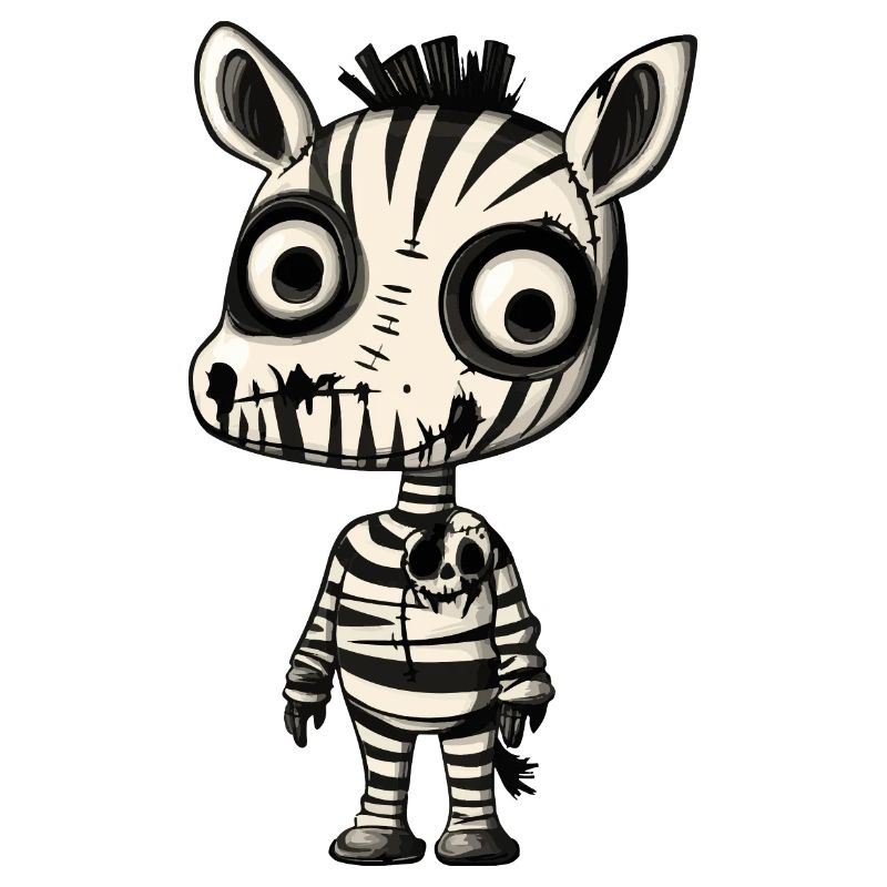 Zebra Halloween Comic Funny