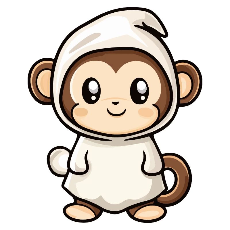 Monkey Halloween Funny Ghost