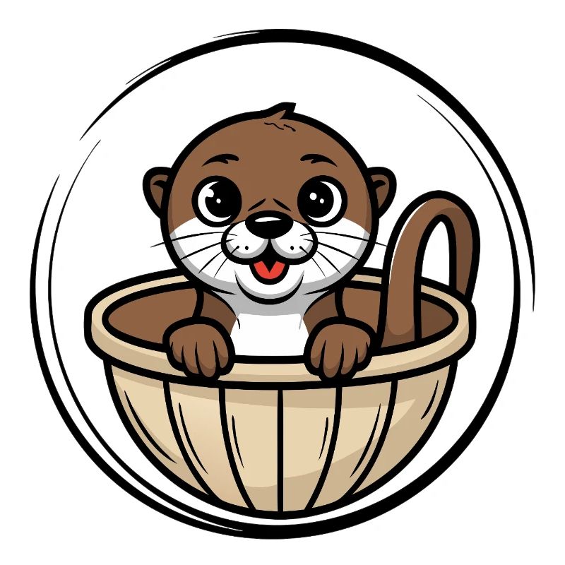 Mignon bébé loutre dans un lit bébé