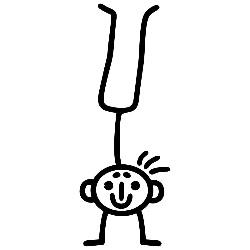 Strichmännchen Handstand