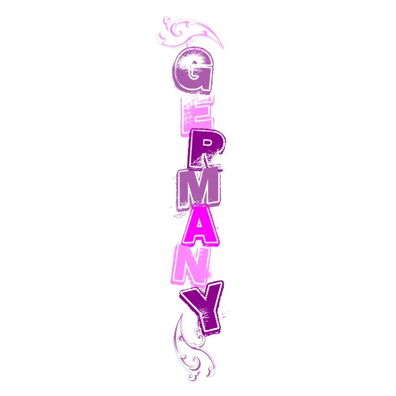 GERMANY lettering vertical violet-pink