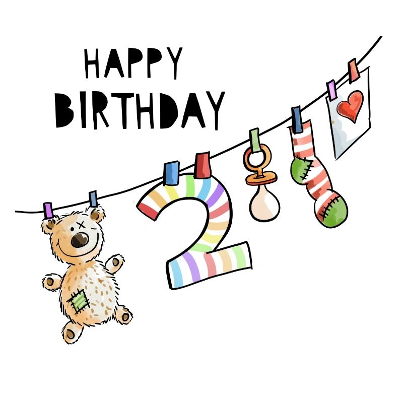 Happy Birthday - Second Birthday - Two years