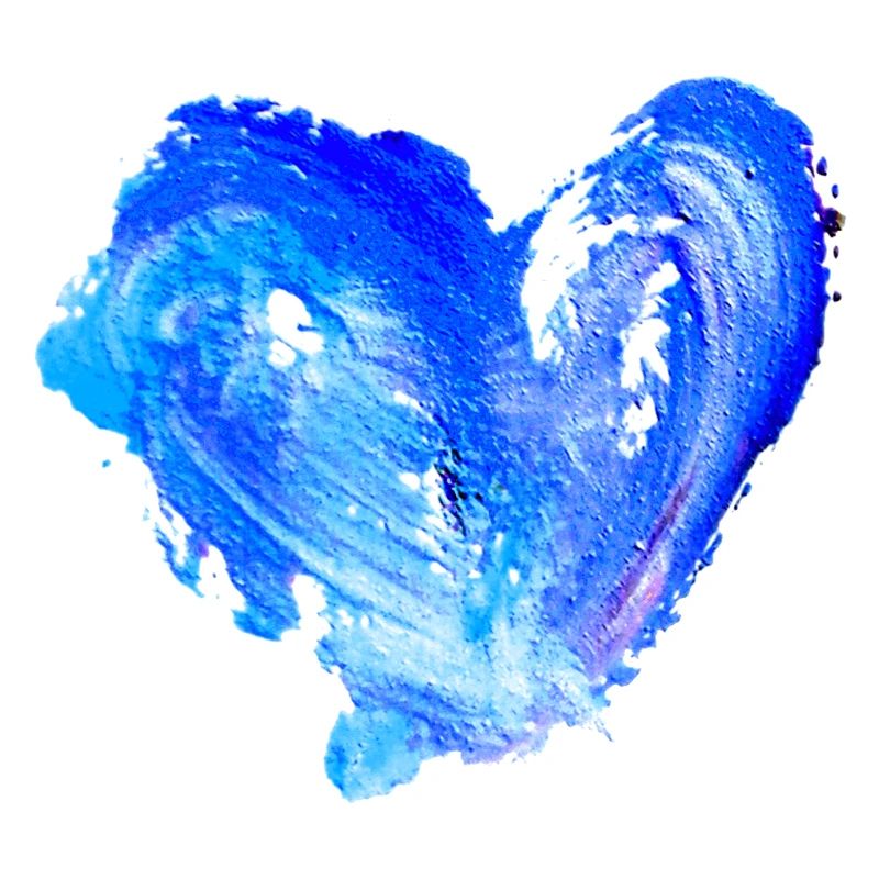 Blaues Wasserherz