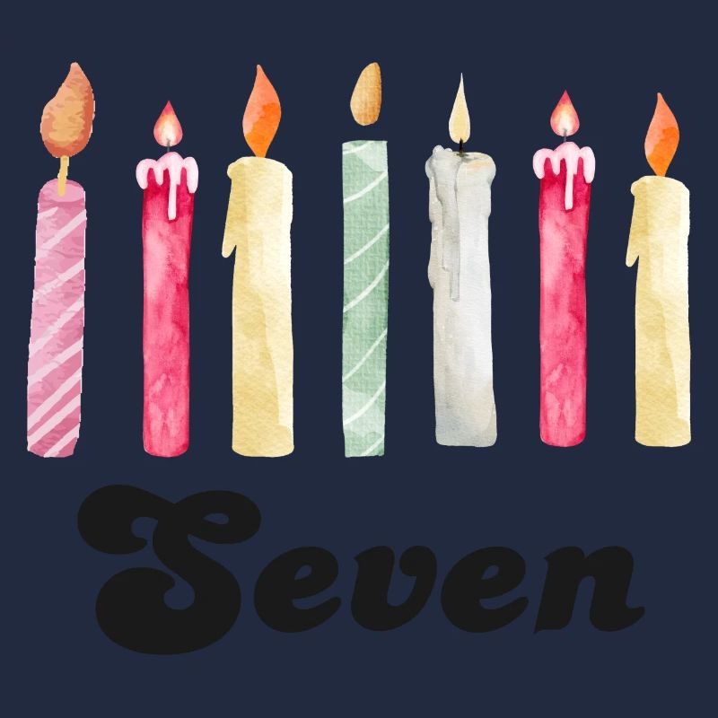 7th Anniversary Candle