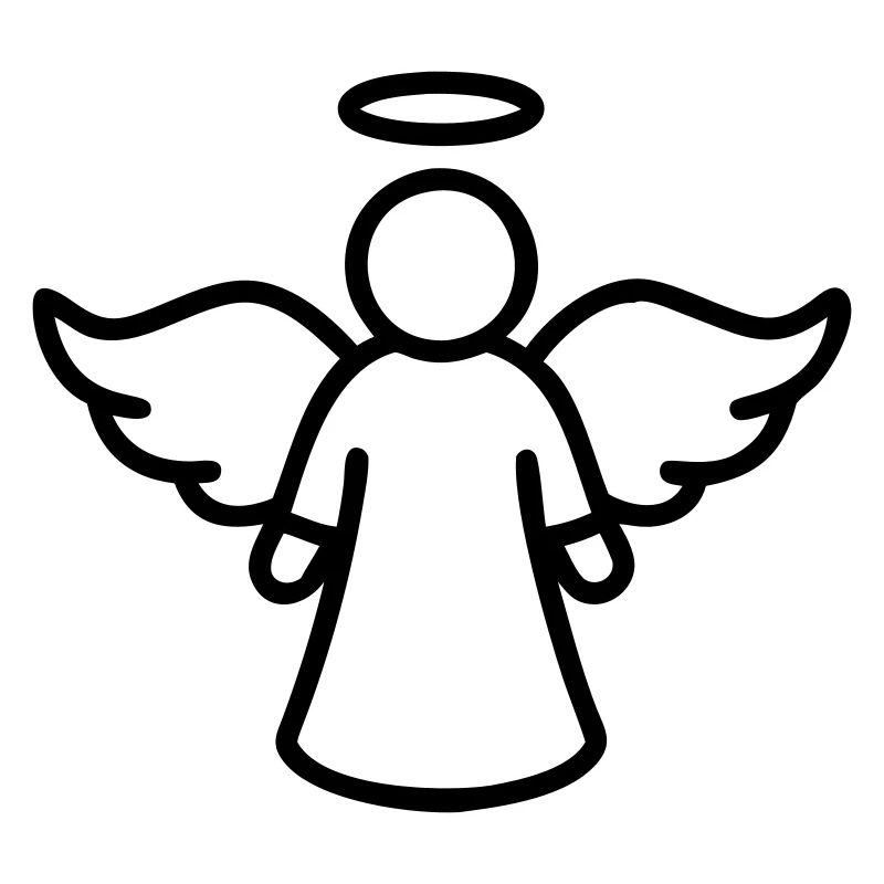 Engel Line Art – Schutzengel Symbol Minimalistisch