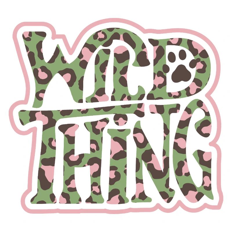 Wild Thing – Lettrage imprimé camouflage