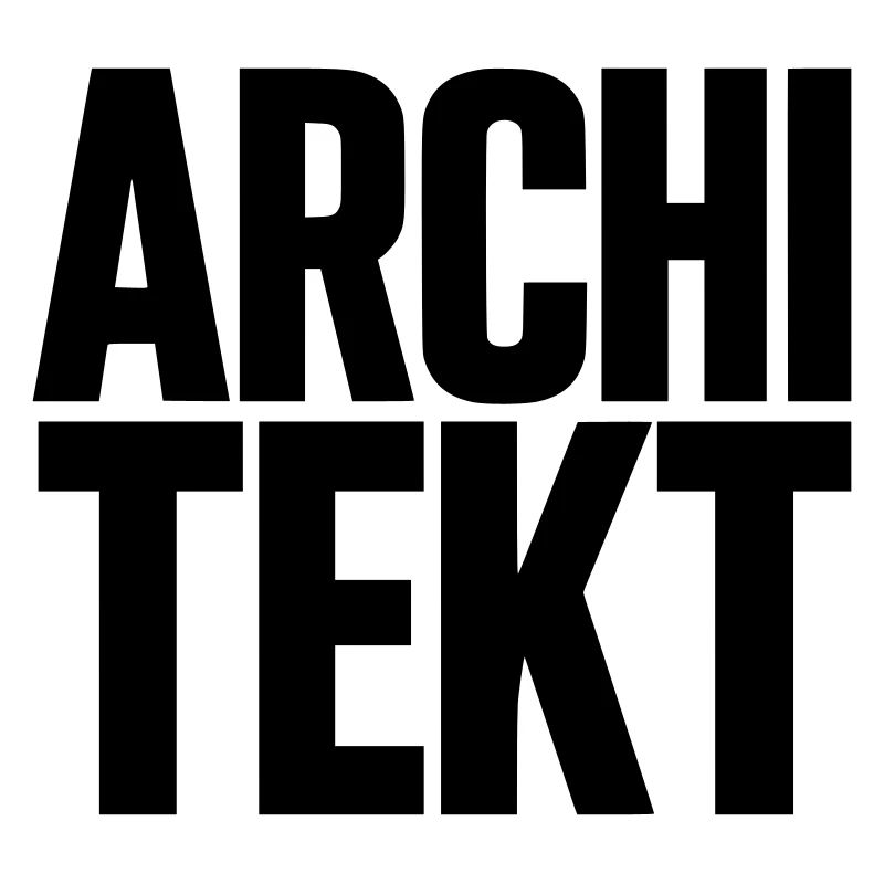 Architekt Schriftzug gestapelt
