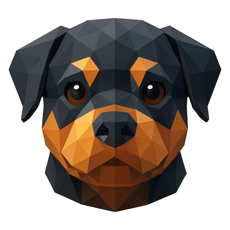 Chiot Rottweiler mignon – Polygon Dog Design