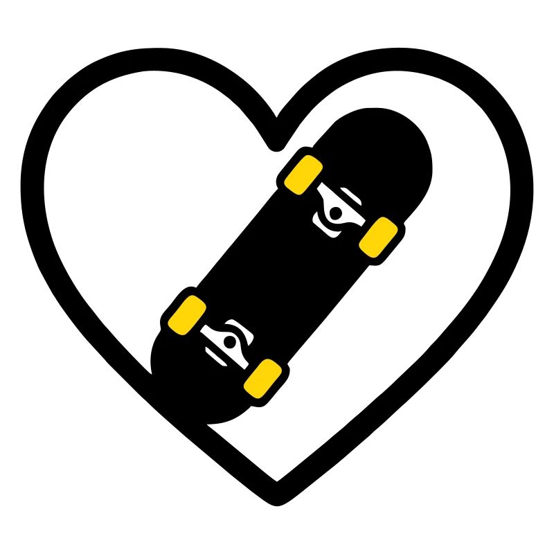 Skateboard Heart Sport Street Passion