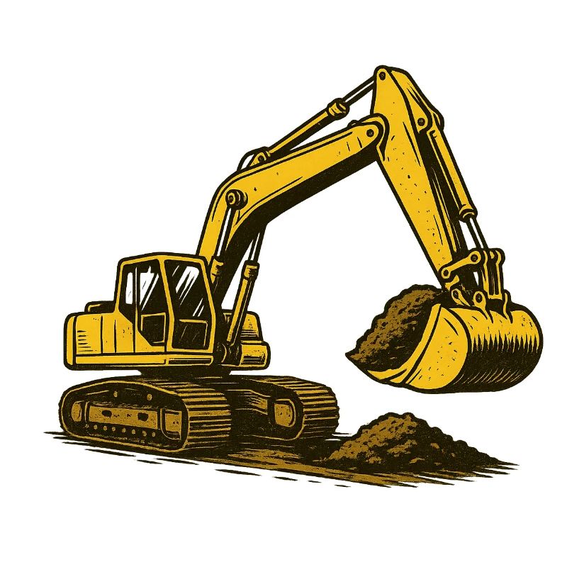 Bagger im Staub