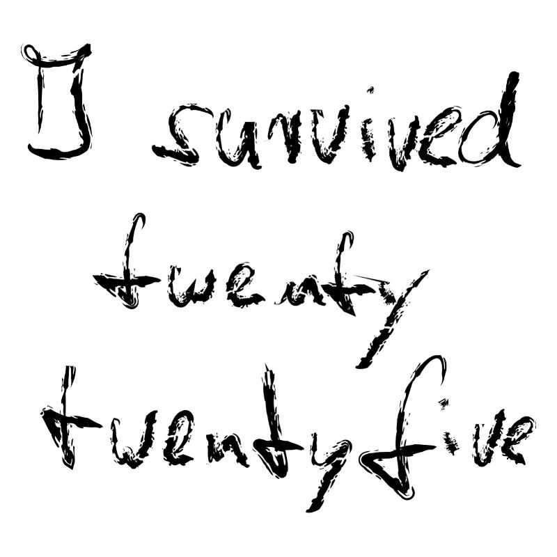 I survived 2025 - Chalk black