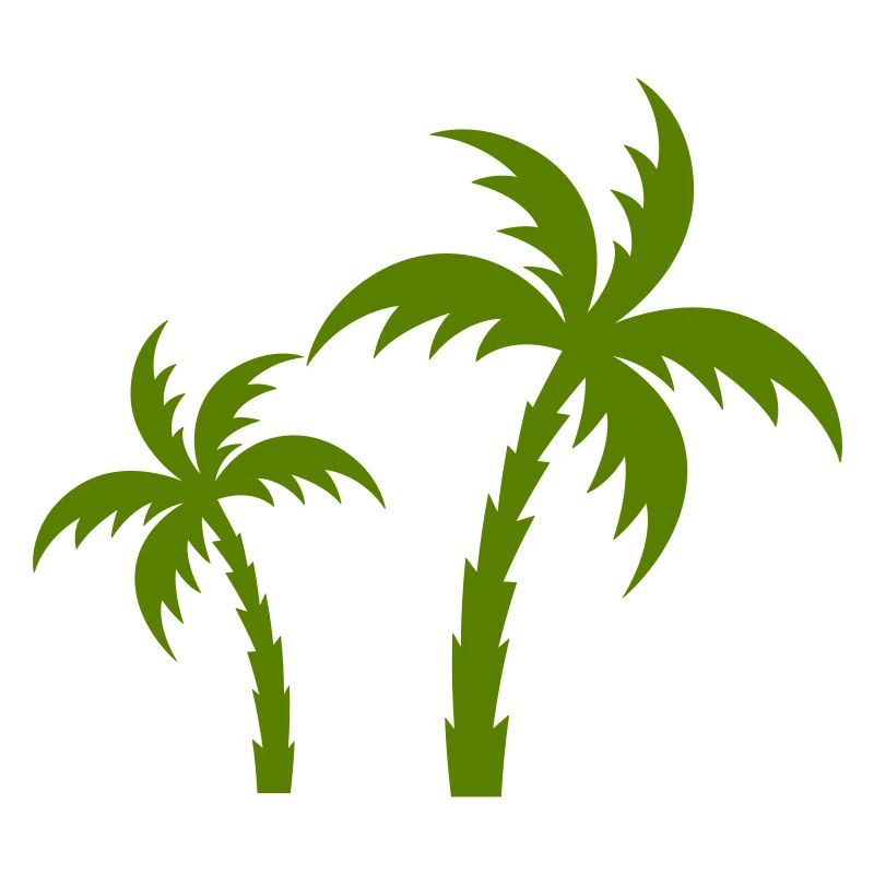 Palm Trees Silhouette Green – Tropical Design