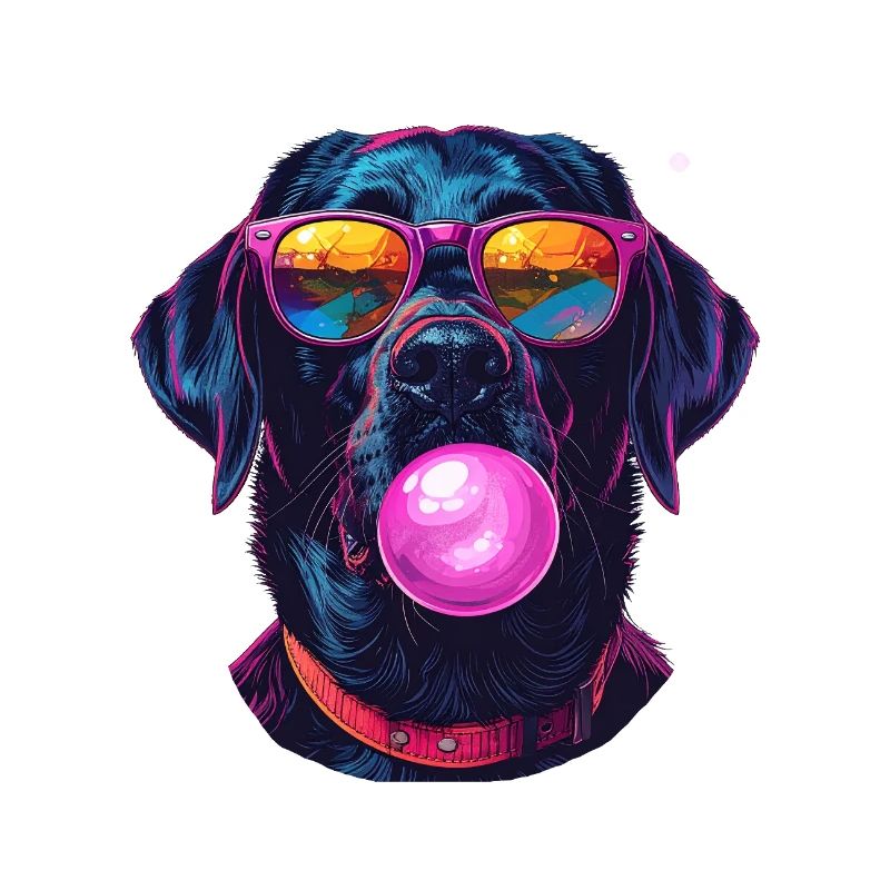 Labbie avec du chewing-gum
