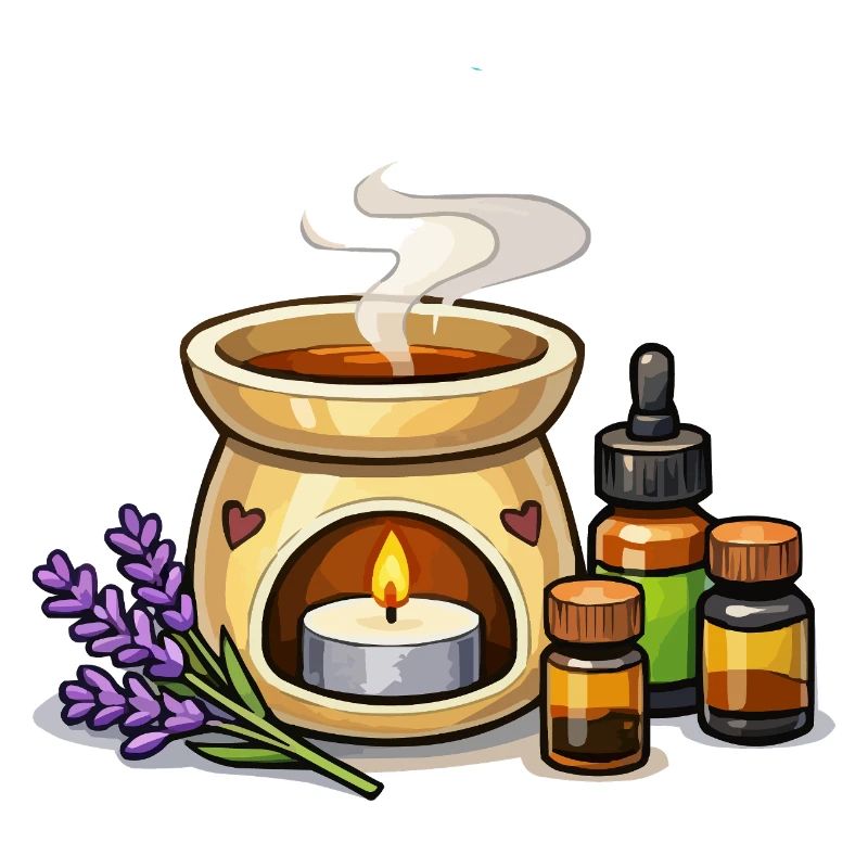 Lavender Scented Candle Warmer Set