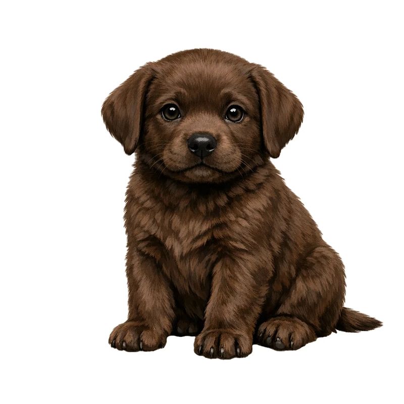 Chiot labrador chocolat