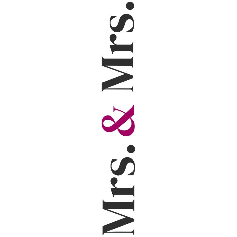 Mrs. and Mrs. Wedding Design in Vertical 