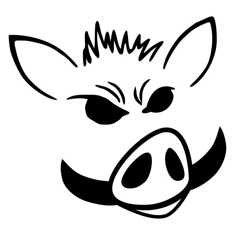 Wildschwein-Power – Minimalistisches Shirt