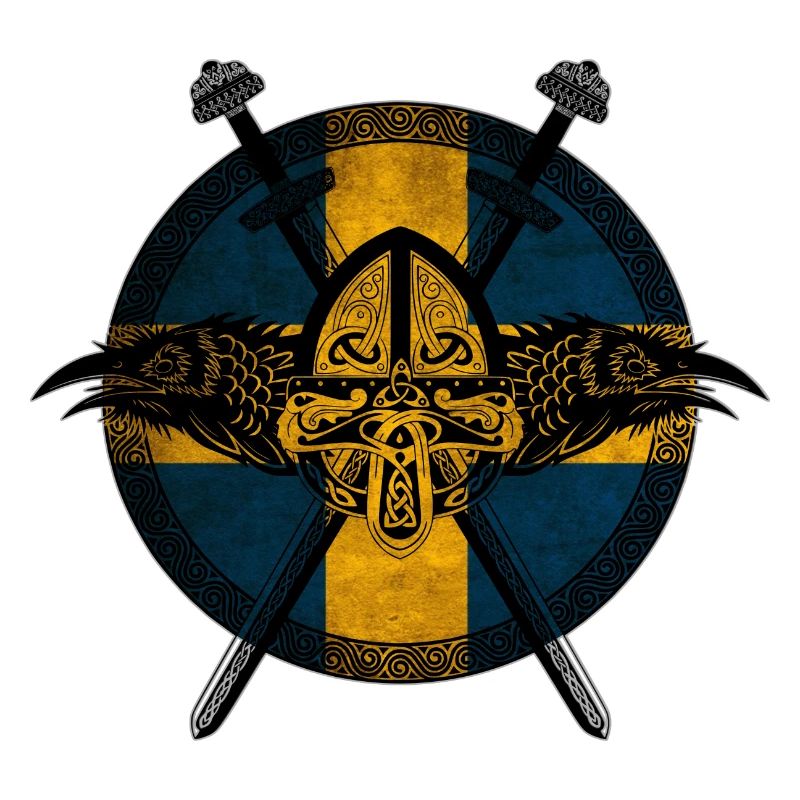 Viking Viking Suède drapeau Corbeau Design