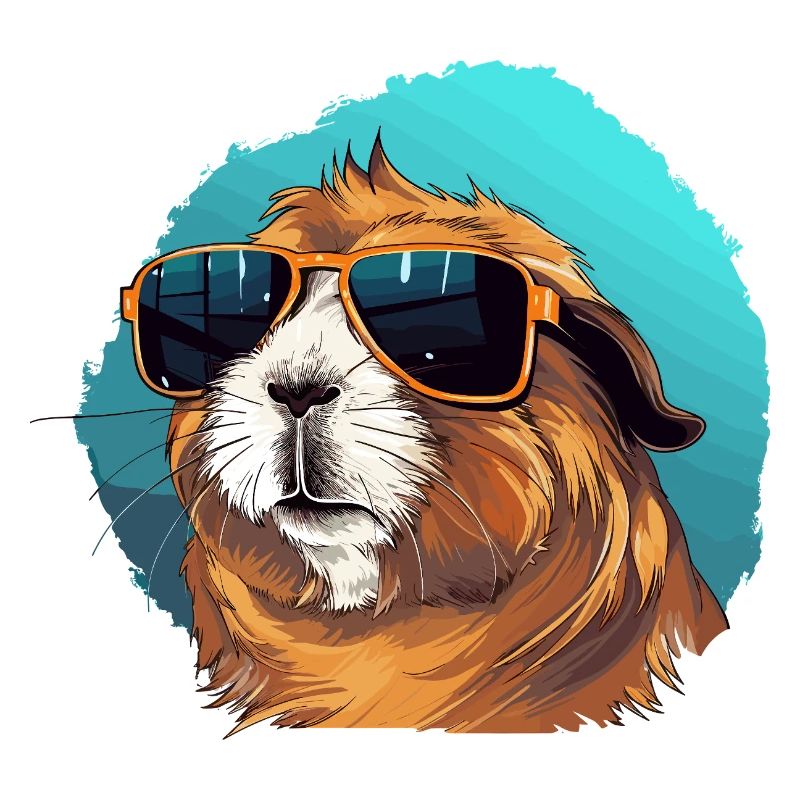 Cochon d’Inde décontracté avec lunettes de soleil
