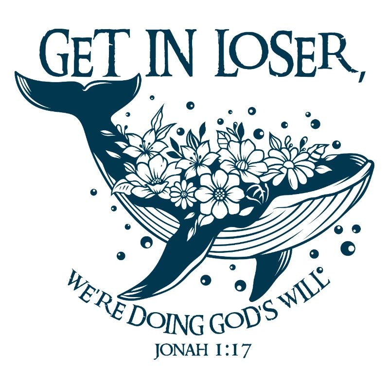Illustration du verset biblique des baleines fleurs