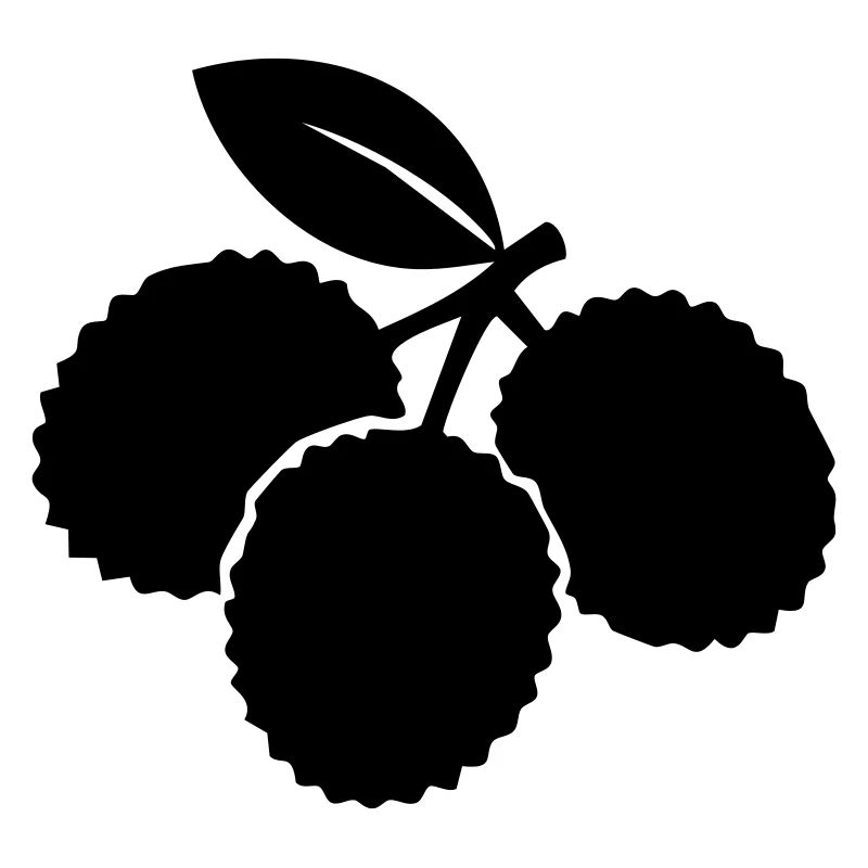 Litschi-Silhouette – Exotisches Obstdesign