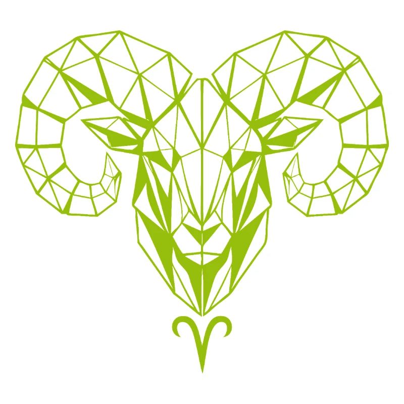 Geometric Rams Head Mesh Design