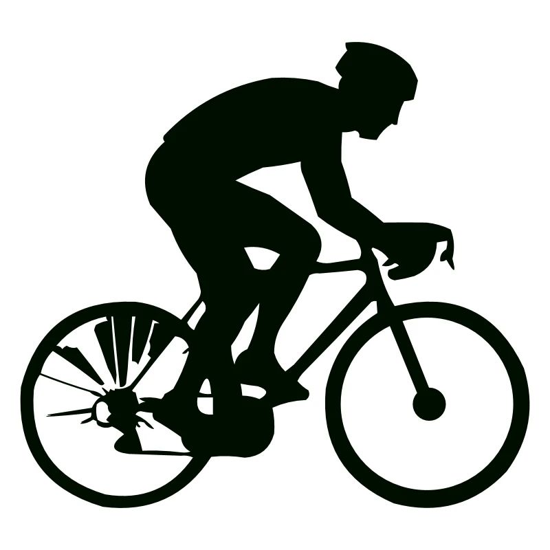 Radfahrer Silhouette im Sprint