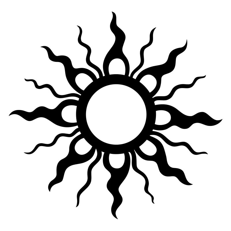 Große Tribal Tattoo Sonne