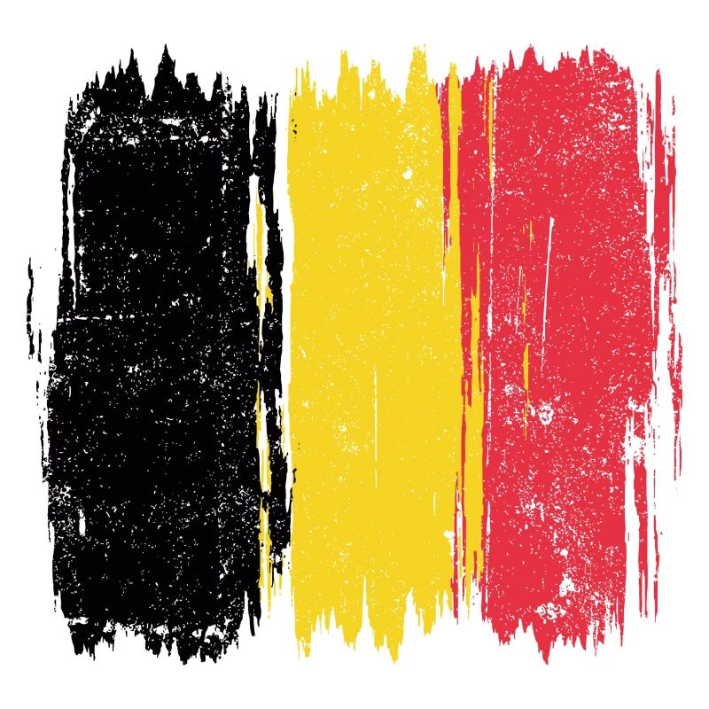 Drapeau belge Abstrait coups de pinceau