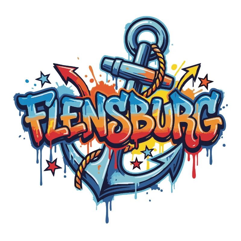 Flensburg Graffiti mit Anker