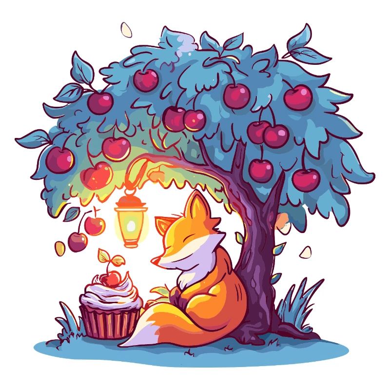 Cherry tree fox at lantern