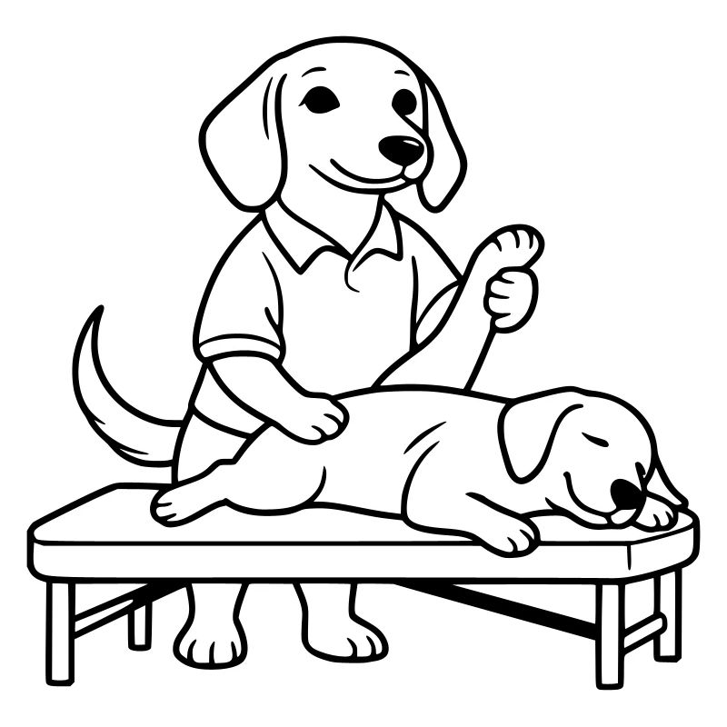 Teckel physiothérapeute