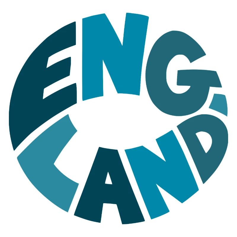 England Kreis Logo Typografie