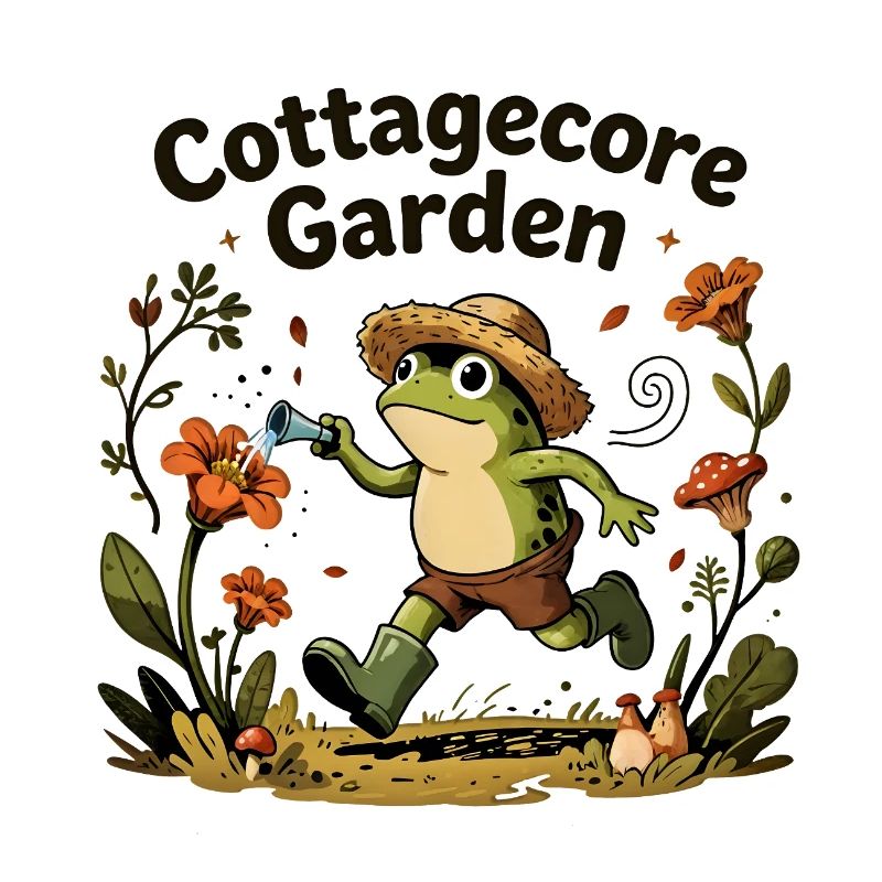 Cottagecore-Gartenfrosch